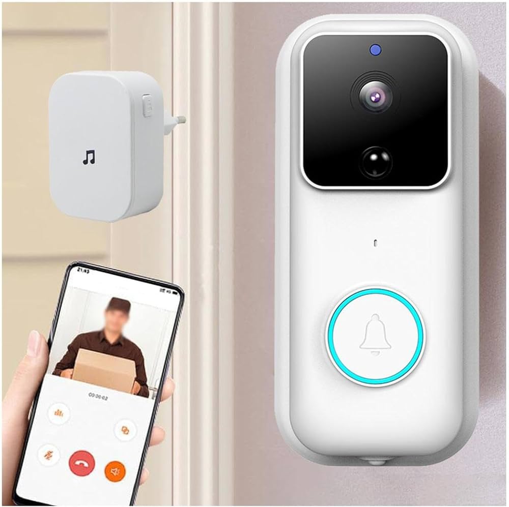 Amazon.co.jp: インターホン カメラ付き 工事不要 ， 強化された (2.4