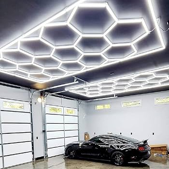 Amazon.co.jp : PickMeYA 超高輝度6500K六角ハニカムガレージLEDライト