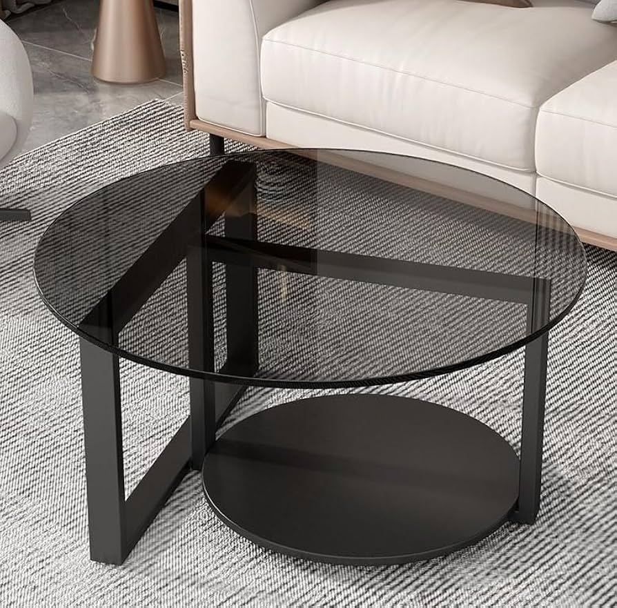 Amazon.co.jp: Catonlifer ローテーブル ガラスコーヒーテーブル