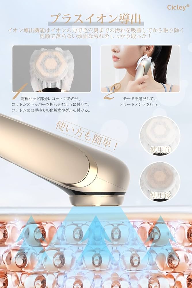 Amazon.co.jp: 美顔器【最新エステ技術】RF美顔器 1台6役 ラジオ波