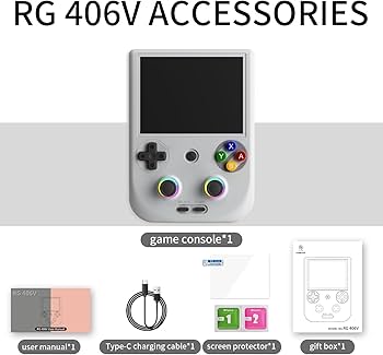 Amazon.com: GiipGoop RG406V Handheld Game Console RG 406V 4-inch