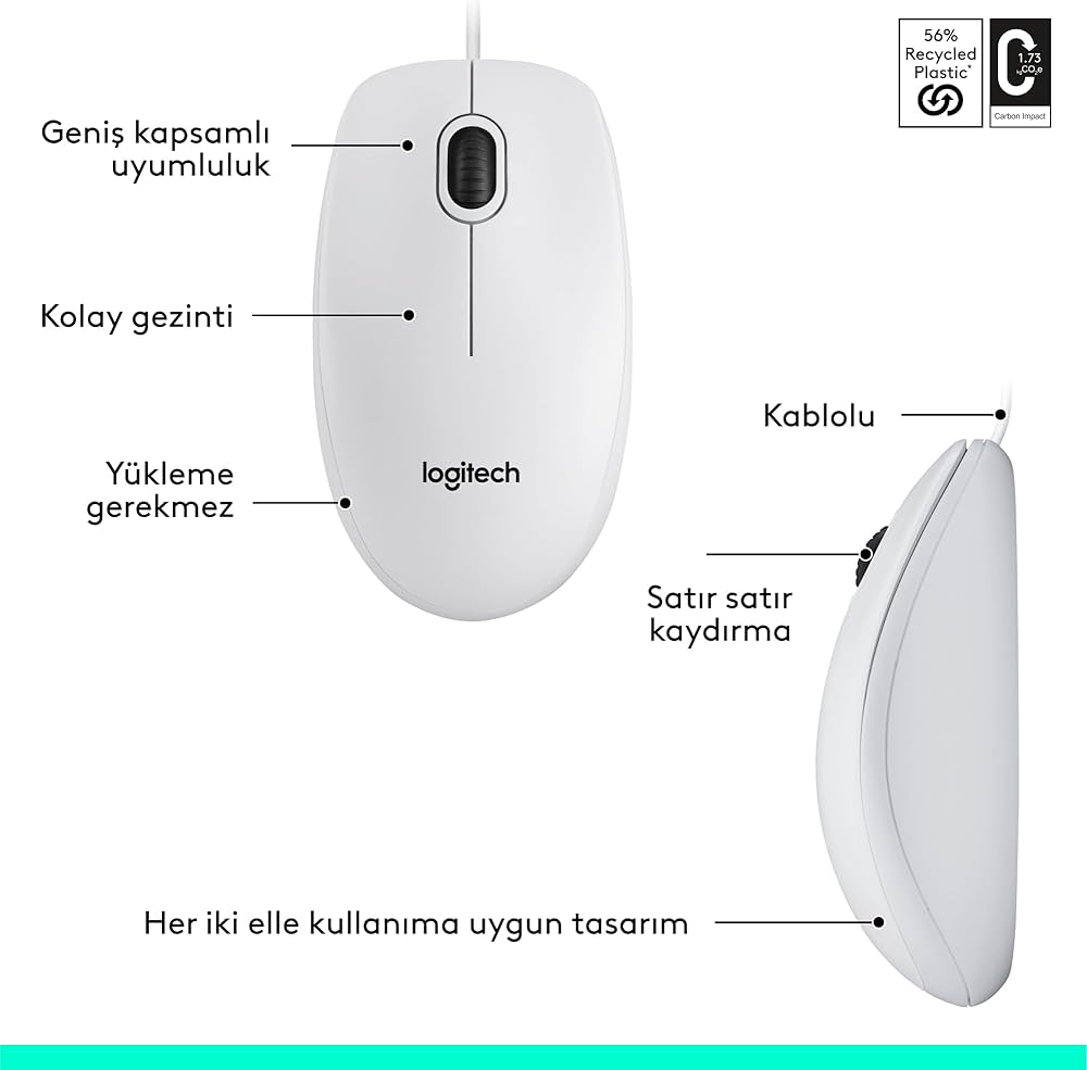 Amazon.in: Buy Logitech M100 USB Wired Mouse, 3 Buttons, Optical