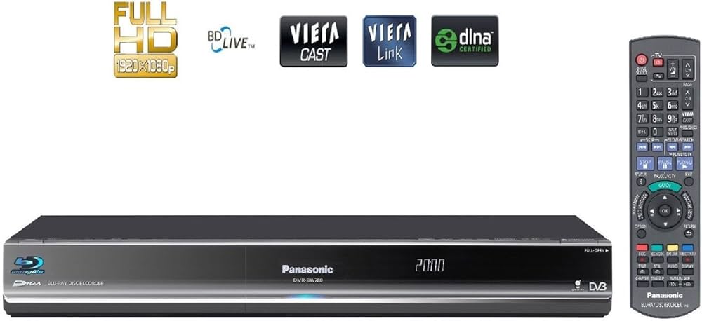 Panasonic DMR-BW780EBK 250GB HDD Blu-Ray Recorder with Twin