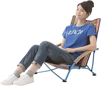 Amazon.co.jp: ロゴス(LOGOS) あぐらチェアプラス(オレンジストライプ