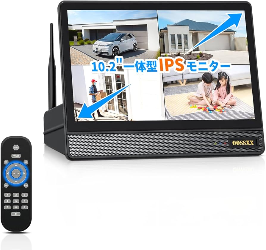 Amazon | OOSSXX 10インチモニター 一体型録画機 NVR モニター付き 10