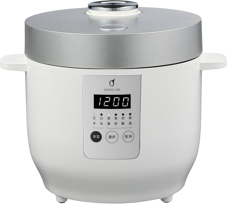 Amazon | 発芽玄米炊飯器 3合炊き ELM-102 | DELIFUL LIFE | 炊飯器 通販