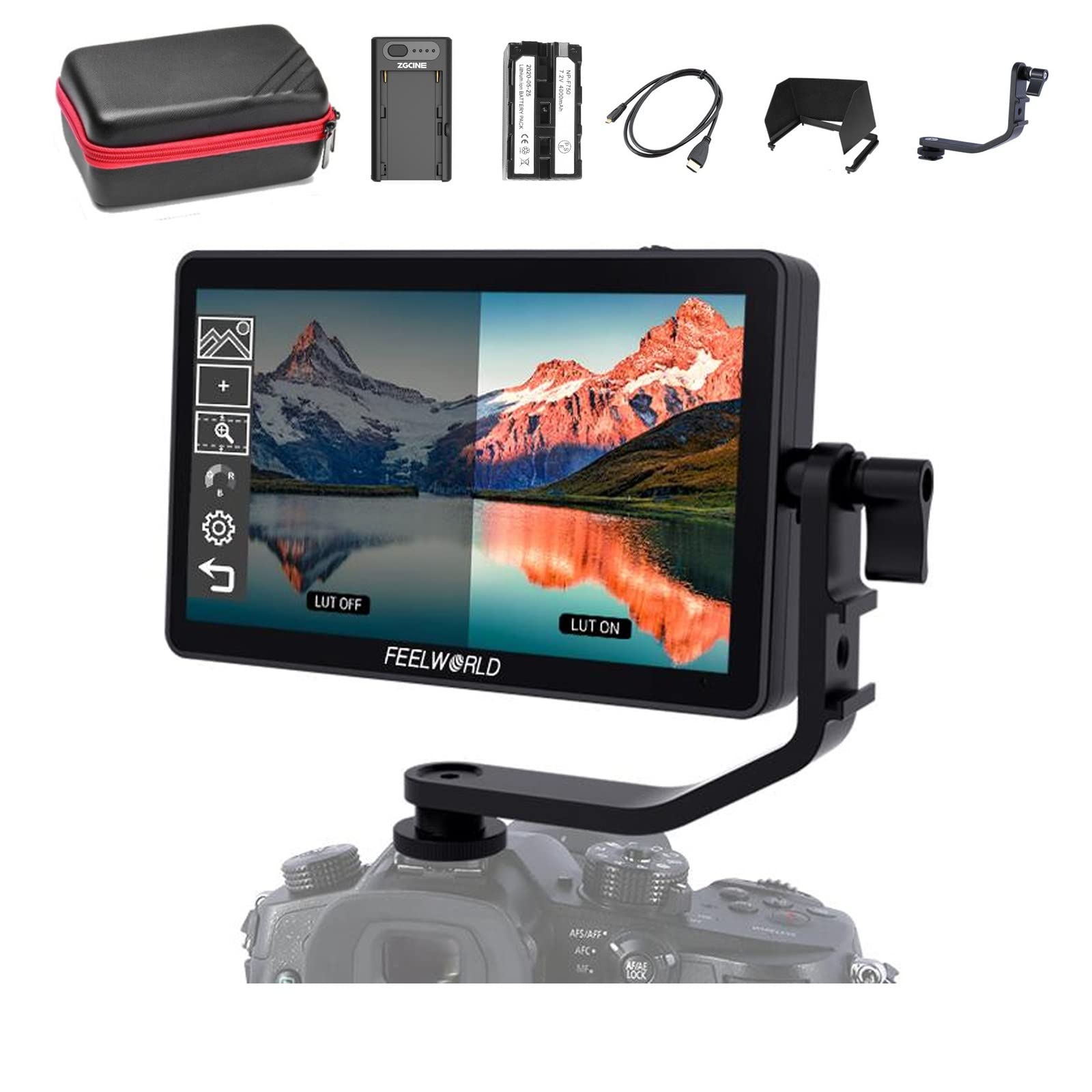 Amazon | 【PSE】FEELWORLD F6 Plus V2 バッテリー付き,6インチ4K