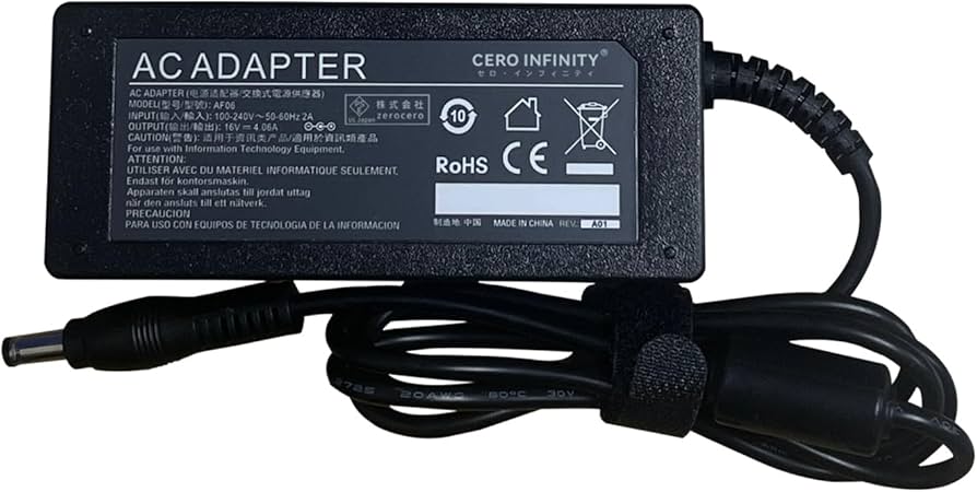 Amazon.co.jp: 16V 4.06A 65W 5.5*2.5mm 交換用充電器 ACアダプター