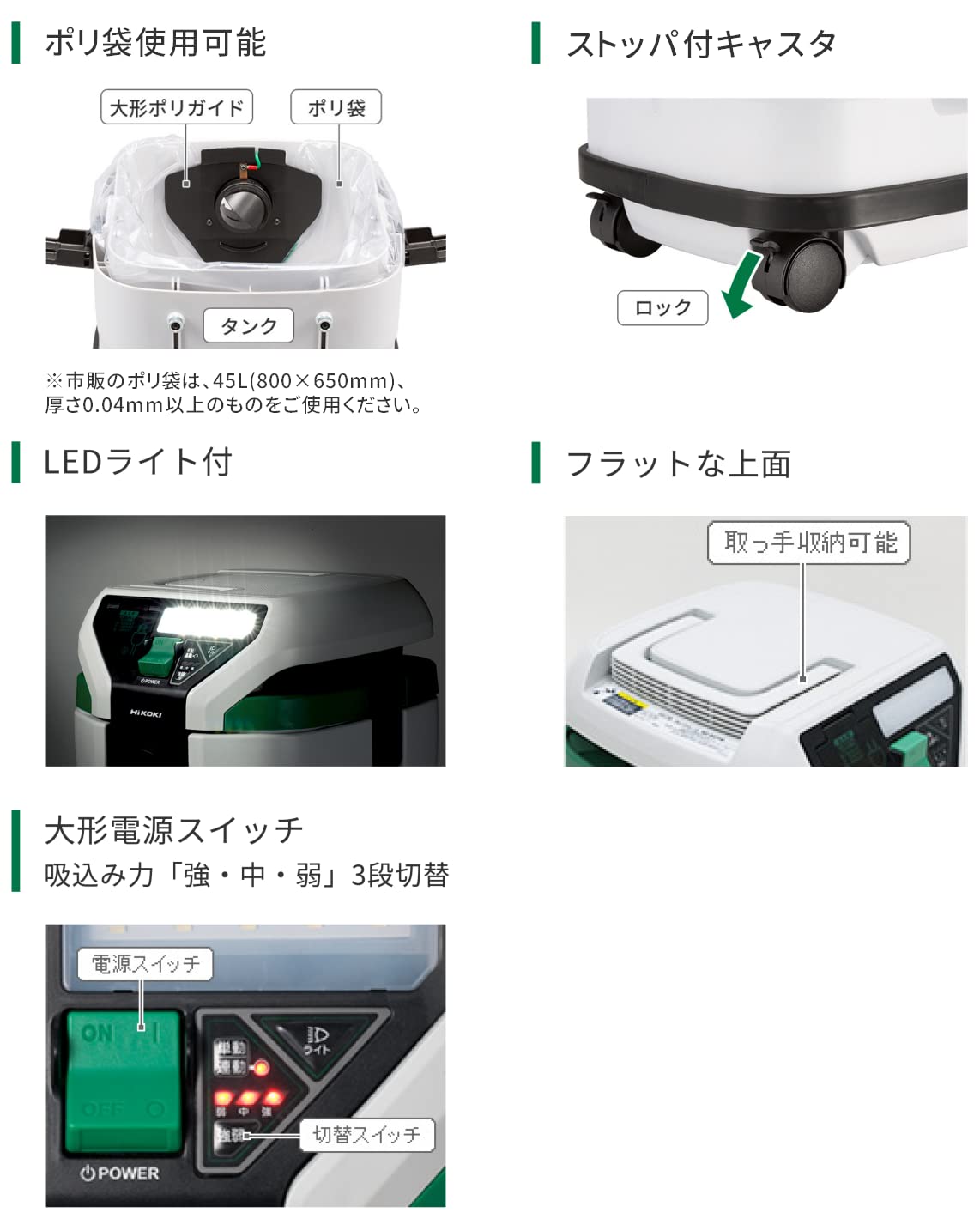 Amazon | HiKOKI(ハイコーキ) 電動工具用集じん機 乾湿両用 集じん容量