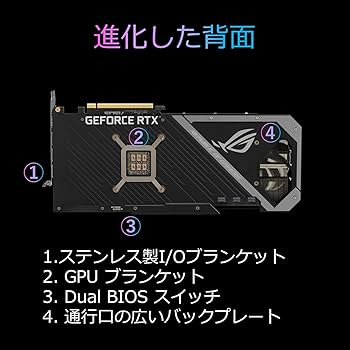 Amazon | ASUS RTX3080 搭載 トリプルファン ビデオカード 12GB ROG