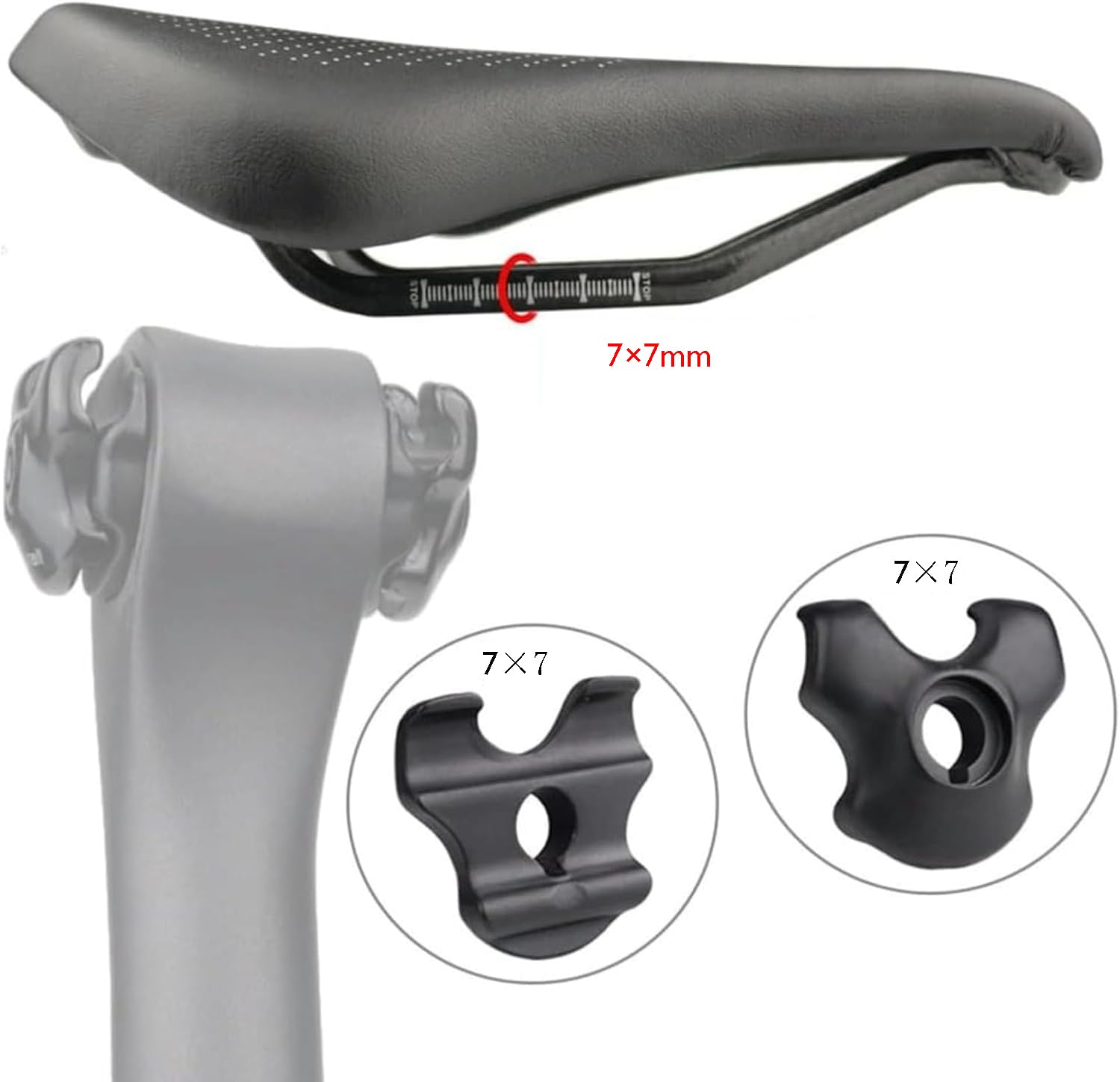 Amazon.co.jp: カーボンサドルレールアダプター用バイクシートポスト