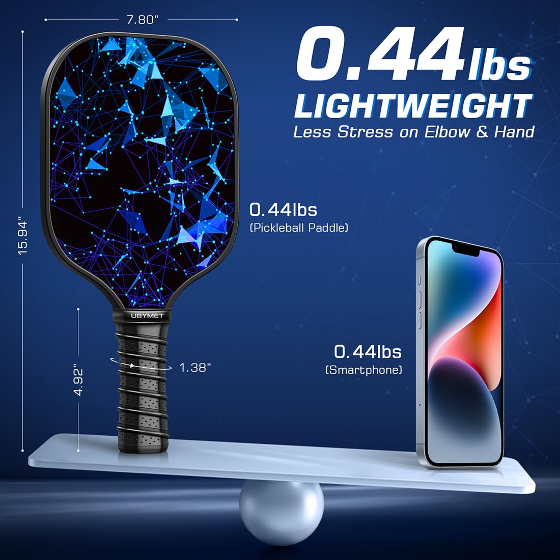 Amazon | ピックルボールパドル USAPA承認、カーボンファイバー表面