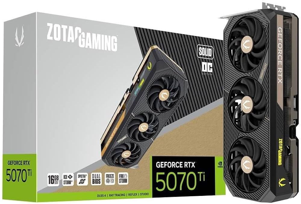Amazon | ZOTAC GAMING GeForce RTX 5070 Ti SOLID OC 16GB GDDR7