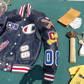 Amazon | 限定 Classic 本革 レトロ ワッペン仕様 レザー スタジャン