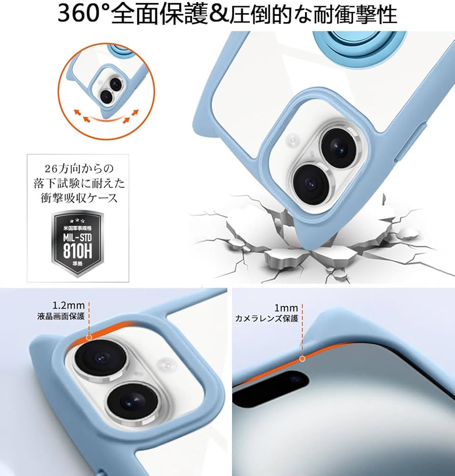 Amazon.co.jp: ZHIYIJIA for iPhone 16 専用 ケース ショルダー クリア