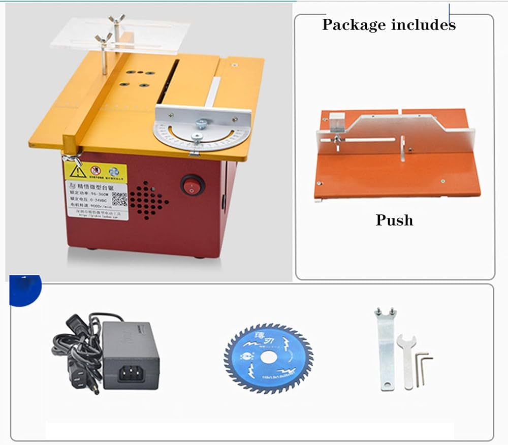 Amazon | 卓上丸ノコ リフト可能なベンチソー110mm合金鋸刃付き、電気