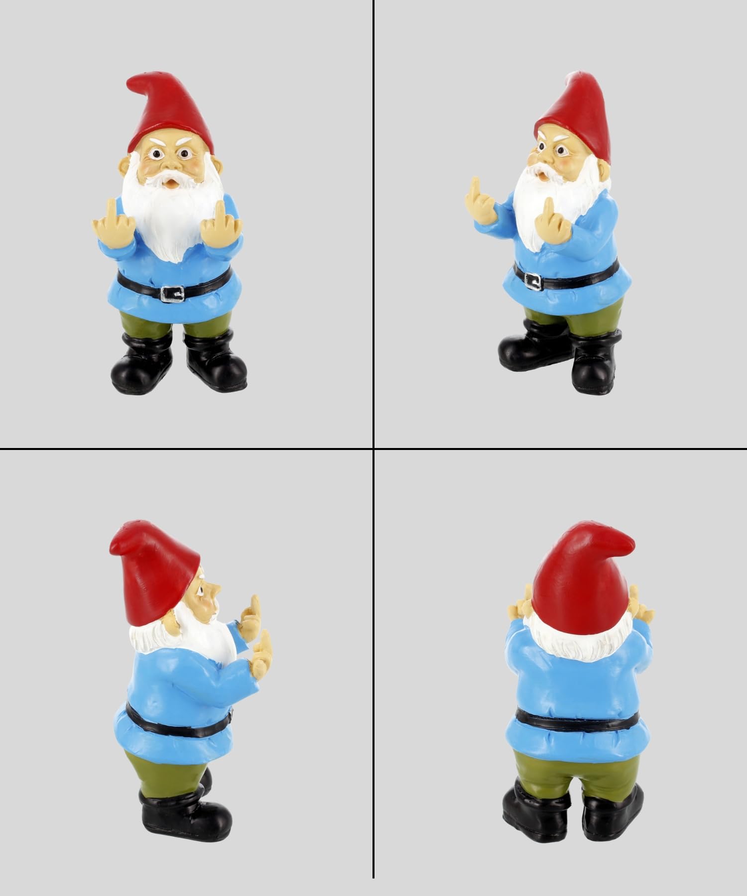 Amazon.co.jp: Gnometastic Double Bird Gnome, Angry Gnome Mini, 3.5