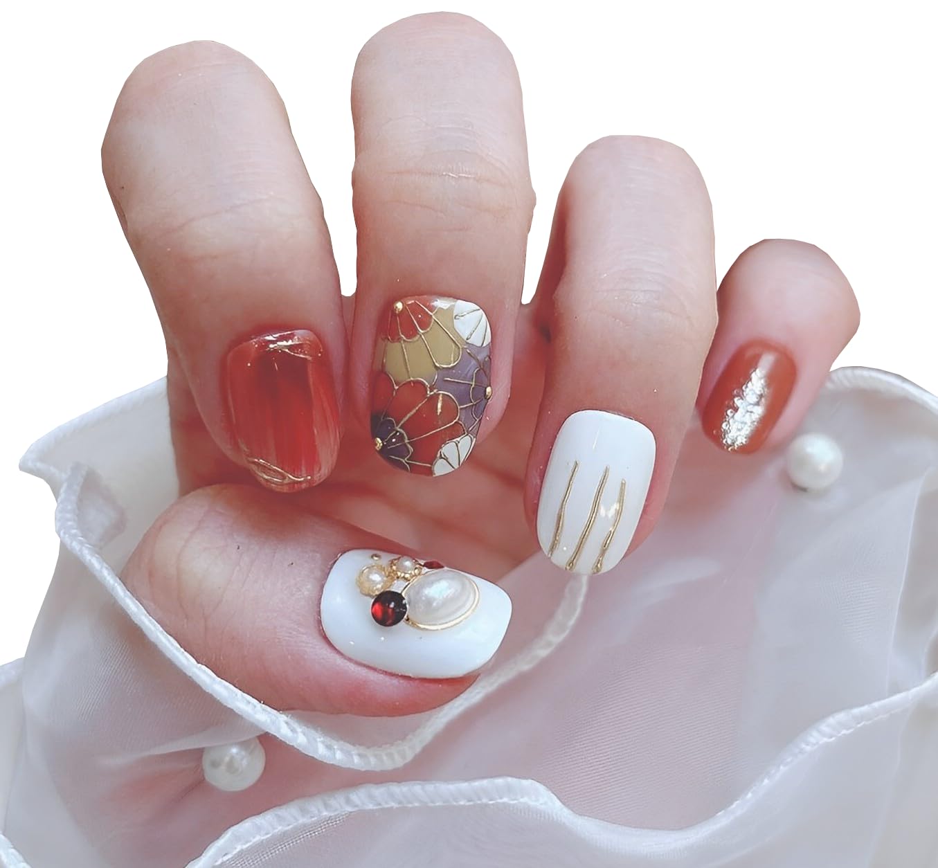 Amazon | 【ミチネイル】michianil ネイルチップ 成人式ネイル 成人式