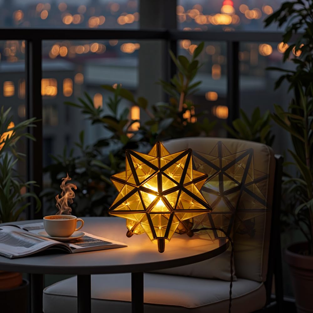 Amazon.co.jp : Cerdeco 幻想的に広がる星のシルエット テーブルライト