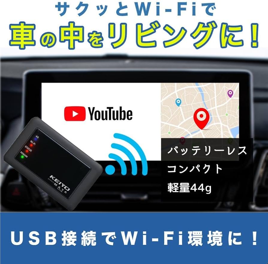 Amazon.co.jp: KEIYO サクッとWi-Fi ルーター AN-S117 ルーター 車載