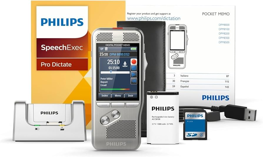 Amazon.com: Philips DPM-8000 Professional Digital Pocket Memo with