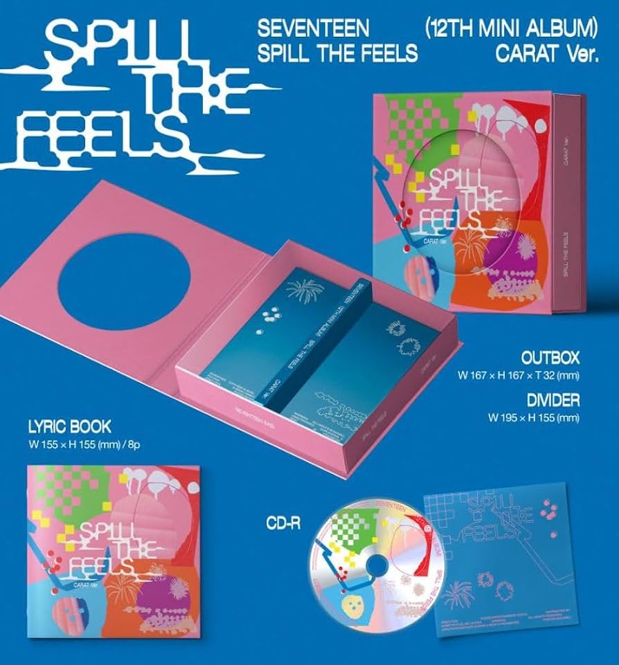 Amazon.com: SEVENTEEN SPILL THE FEELS 12th Mini Album CARAT Ver