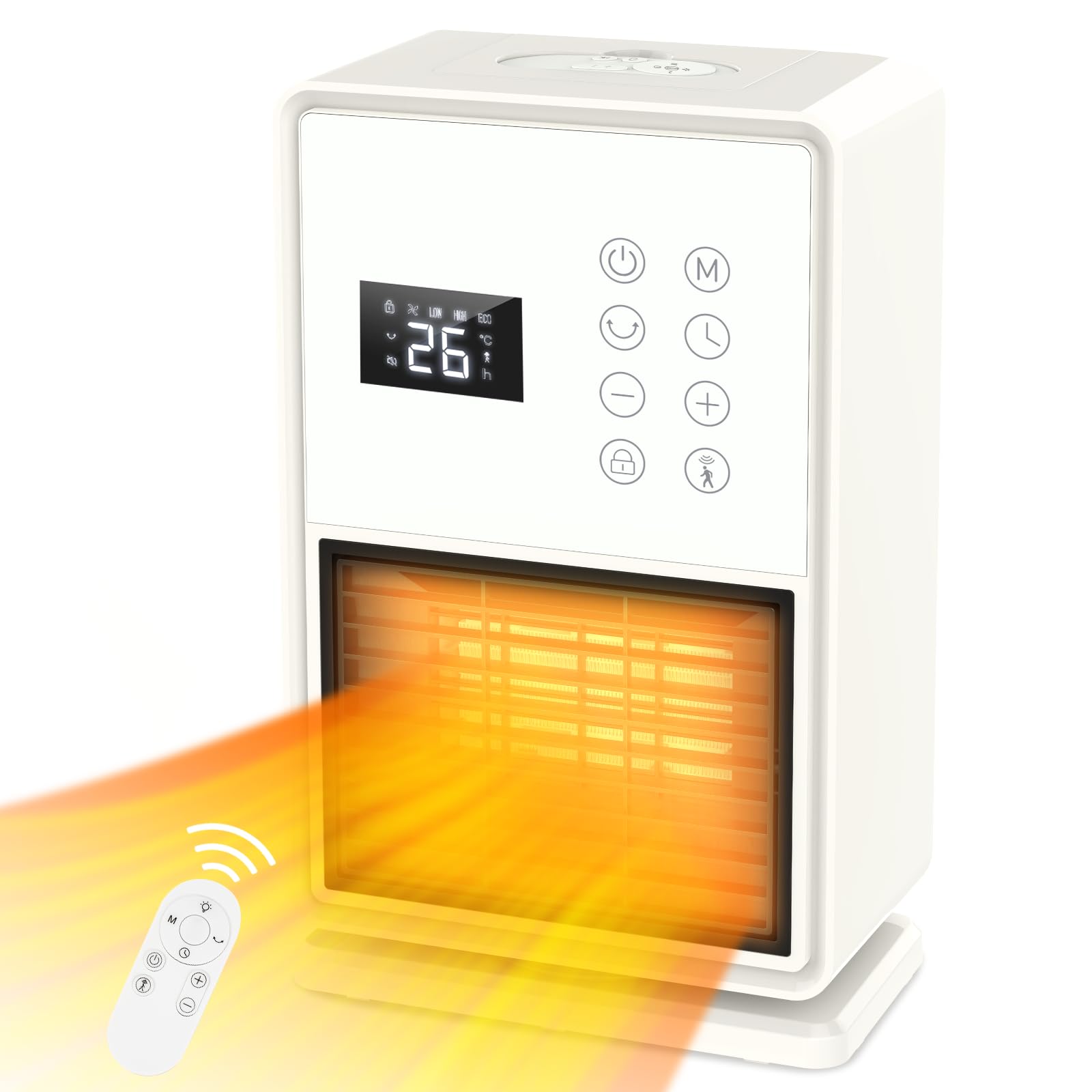 Amazon.co.jp: セラミックヒーター 【2023冬最新人感センサー付き・ECO