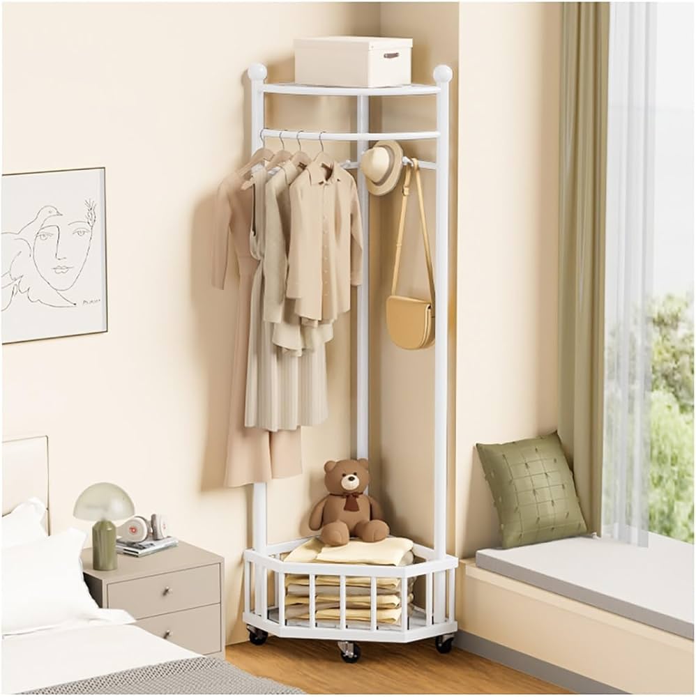 Amazon｜コートハンガー メタルラック ワードローブ チェスト タンス