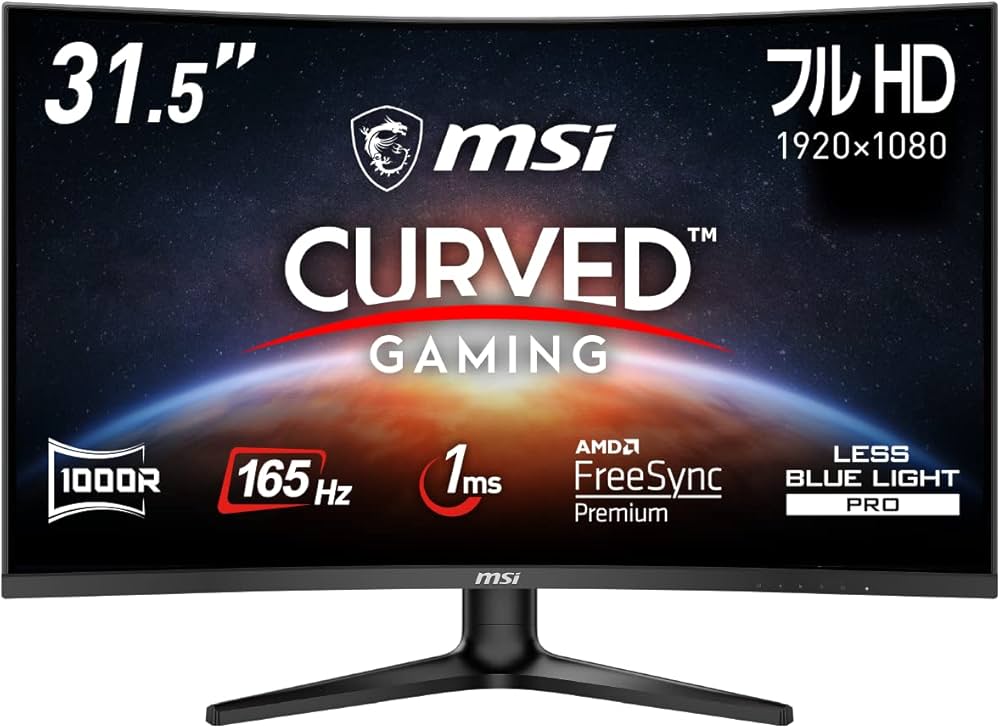 Amazon.co.jp: MSI Optix G321C 湾曲率1000Rゲーミングモニター VA湾曲