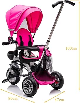 Amazon.co.jp: 三輪車 手押し棒付き 三輪車2歳 3歳 4歳 5歳 1歳 玩具