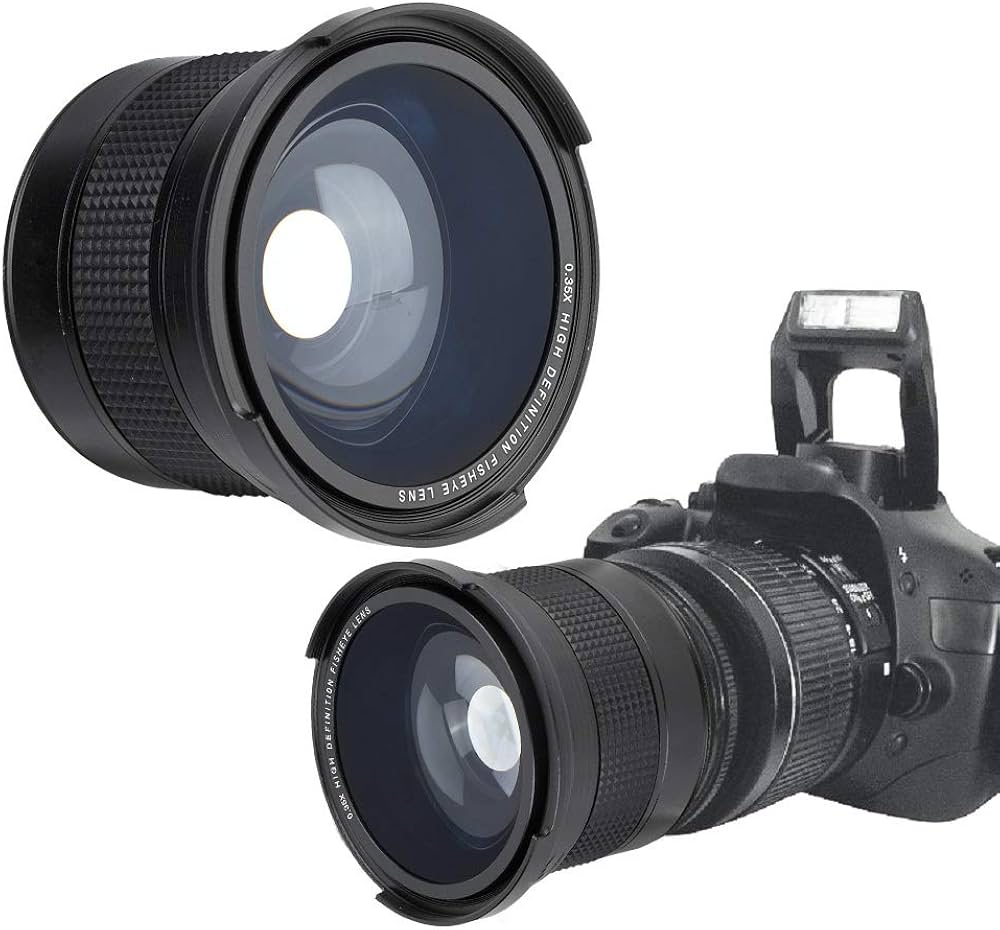 Amazon | レンズ 58MM 0.35X 魚眼超広角レンズ 一眼レフ DSLR カメラ用