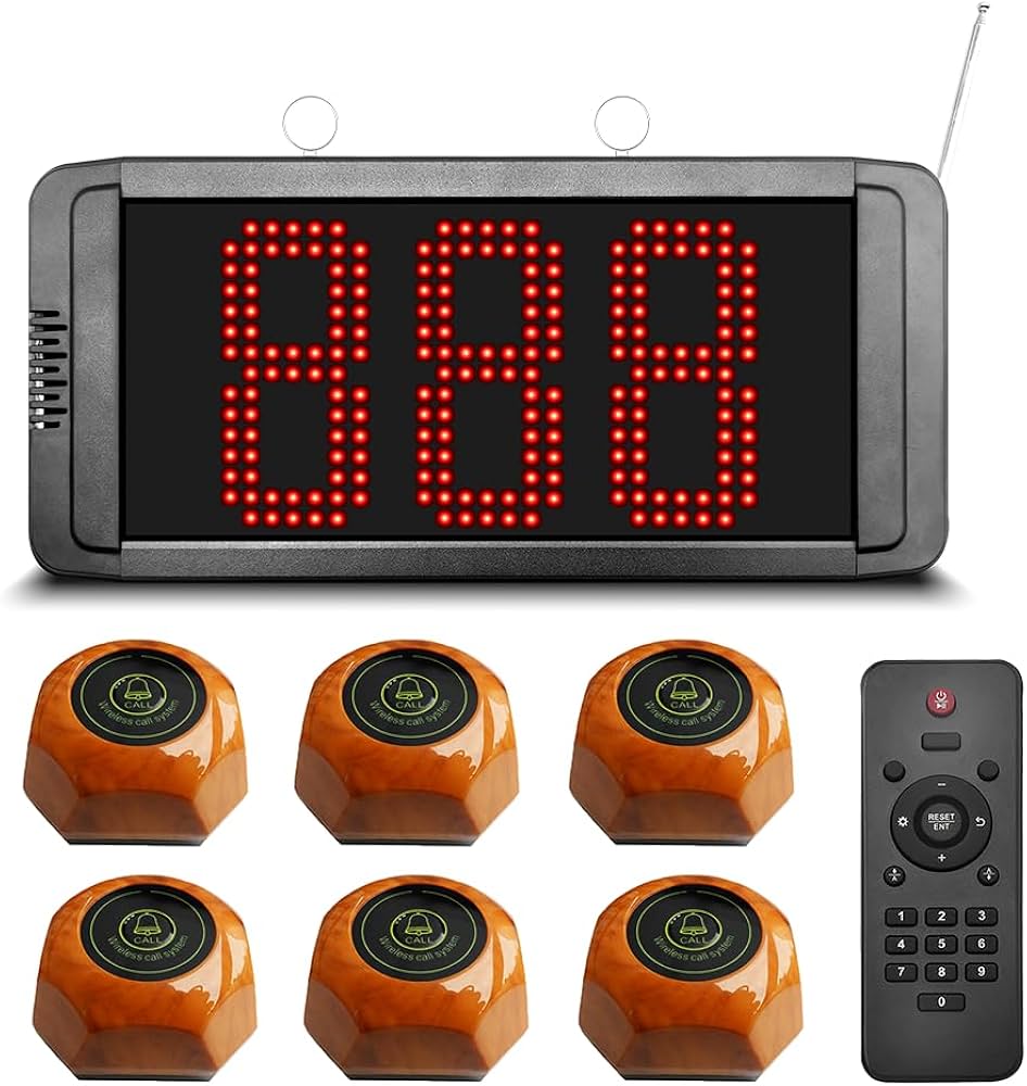 Amazon.co.jp: CYSSJF 呼び出しベル 飲食店 業務用 3桁番号表示