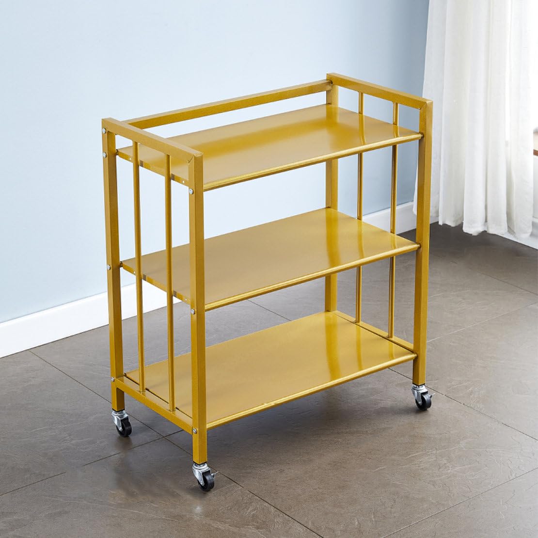 Amazon.co.jp: [SDS] キッチンワゴン 3段 キャスター付き 天板付き