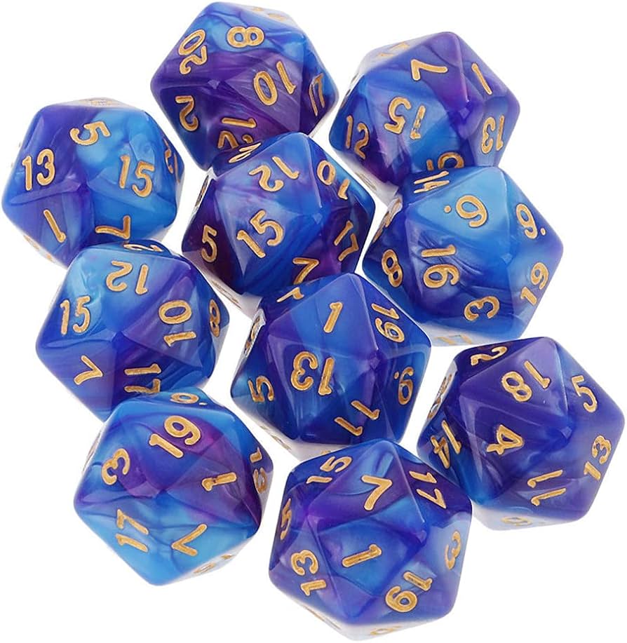 Amazon | Yourandoll 10個 多面体ダイス D20サイコロ 20面ダイス