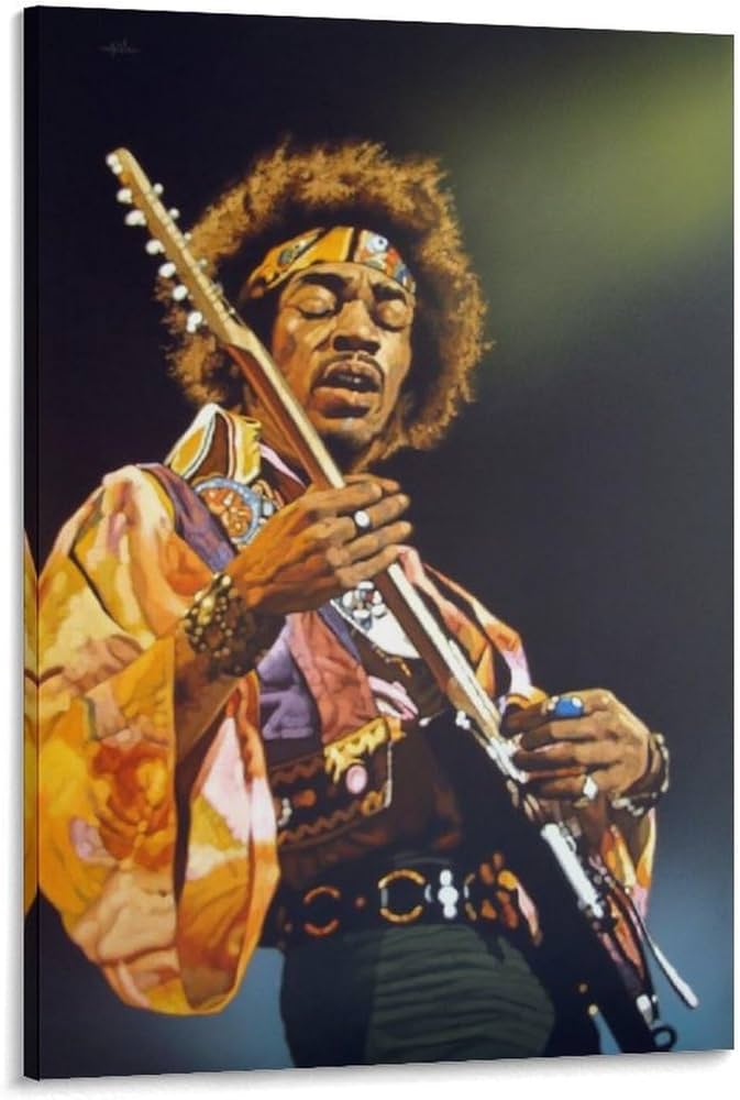 Amazon.co.jp: ジミヘンドリックスロック音楽アートパネルポスター