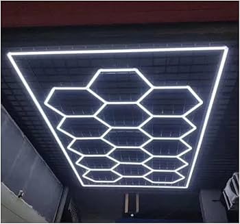 Amazon.co.jp: LED照明器具 15個の六角形照明ガレージライト、六角形