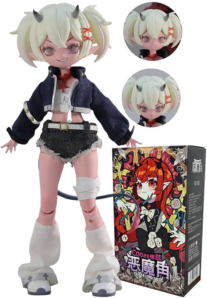Amazon.co.jp: 悪魔角 BJDブラインドドール シリーズ 高約21cm PVC&ABS