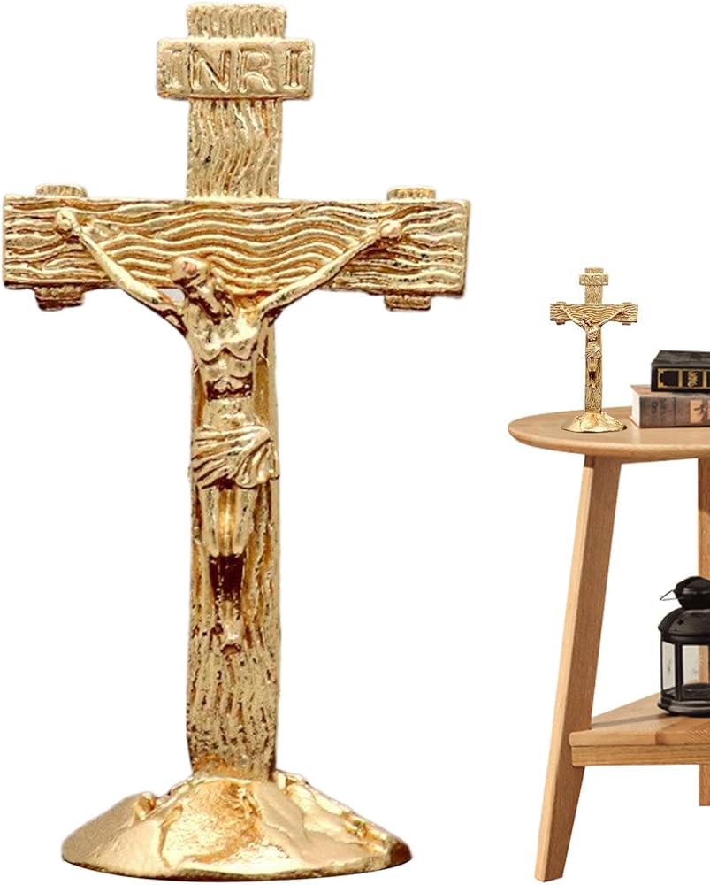 Amazon.co.jp: Mdikawe スタンド付き十字架、ベース付き、テーブル