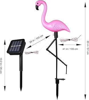 Amazon.co.jp: ledmomo 3点セット フラミンゴガーデンライト ソーラー