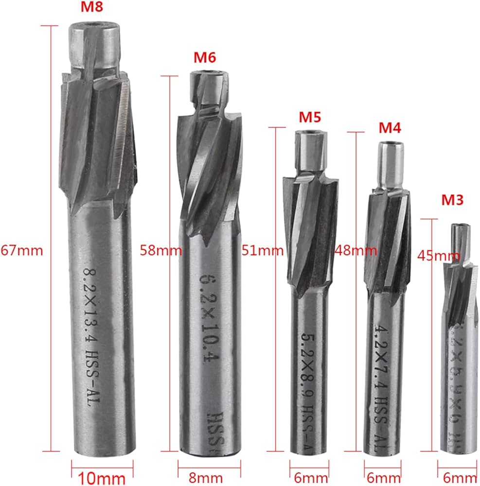 Amazon.co.jp: Atyhao 【5本セット＆M3-M8】エンドミル エンドミル