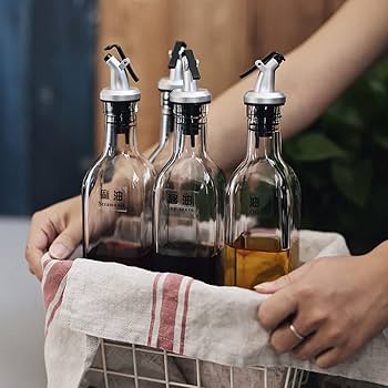 Amazon｜調味料入れ ガラスオイルポット 調味料容器 オイルボトル 調味