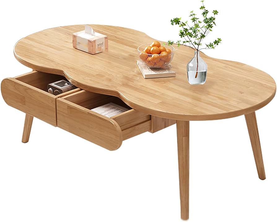 Amazon.co.jp: TRAGLO ローテーブル センターテーブル 収納付き 木製