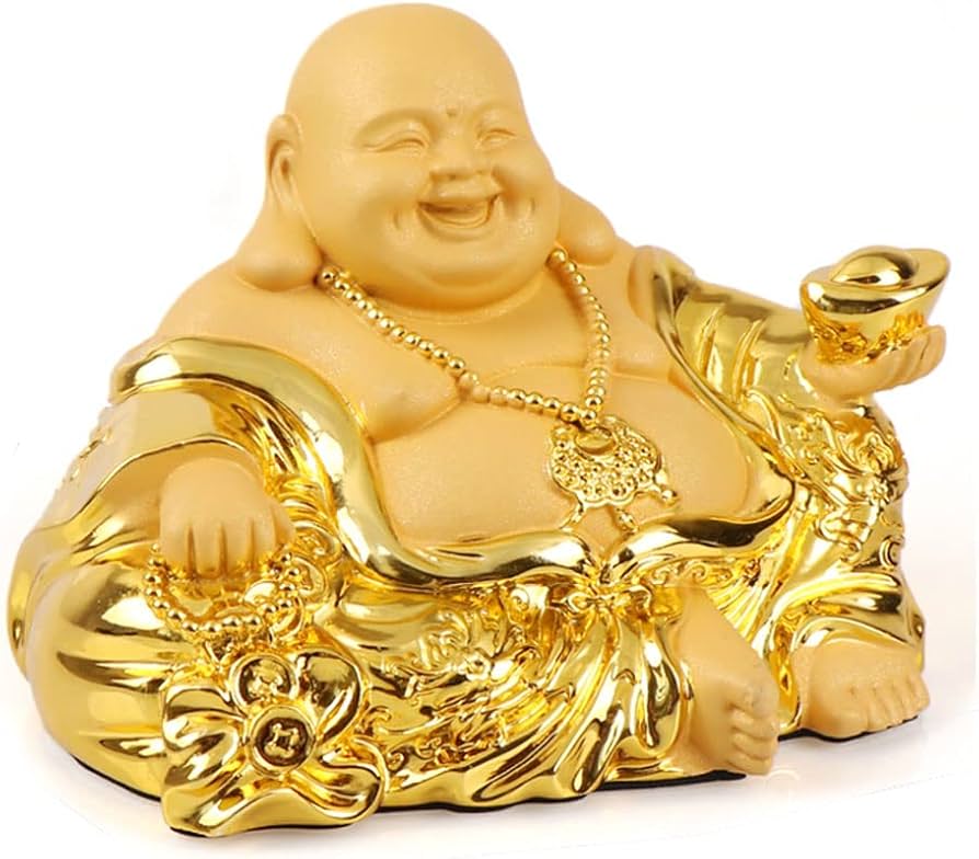 Amazon.co.jp: 仏像 七福神 布袋様 布袋 置物 ゴールド 布袋さん 置物