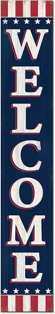 Amazon.com: My Word! Welcome Navy Flag Patriotic Welcome Sign and