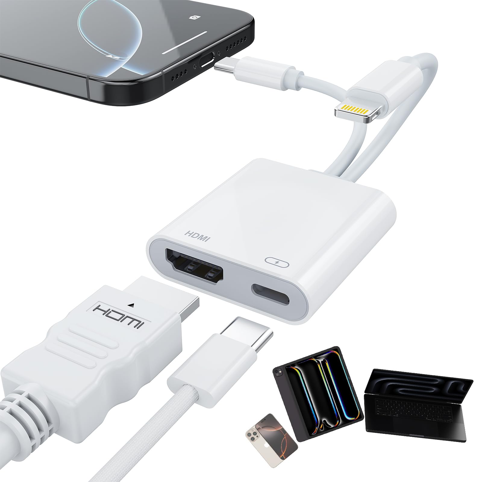 Amazon.co.jp: 【2025新登場・MFi認証】Type-C/iPhone HDMI変換