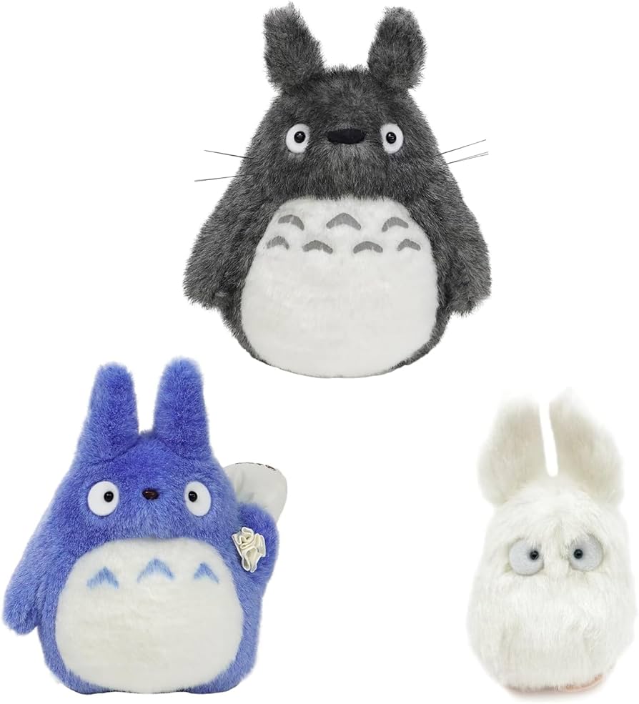 Amazon.co.jp: My Neighbor Totoro Plush Toy, Small, Set of 3 (Large