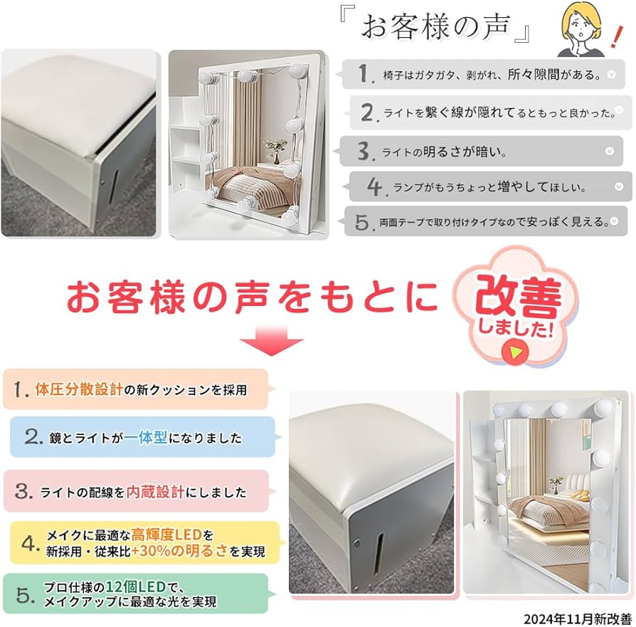 Amazon｜ドレッサー コンパクト コードレス新型登場 テーブル ライト