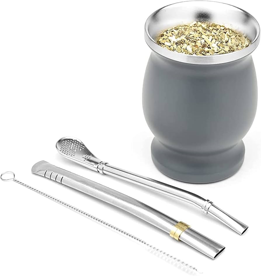 Amazon｜マテ茶カップ ステンレス製 アルゼンチン230ml マテゴード