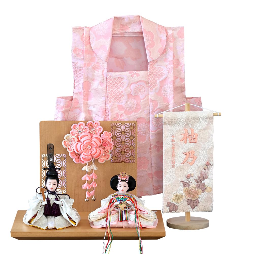 Amazon | 陣屋 可愛い 小さい ミニ モダン ピンク お雛様 2025 陣屋