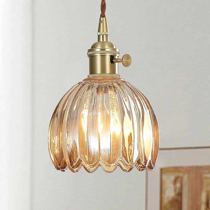 Amazon.co.jp : Cerdeco ガラス製ランプシェード ぺンダントライト